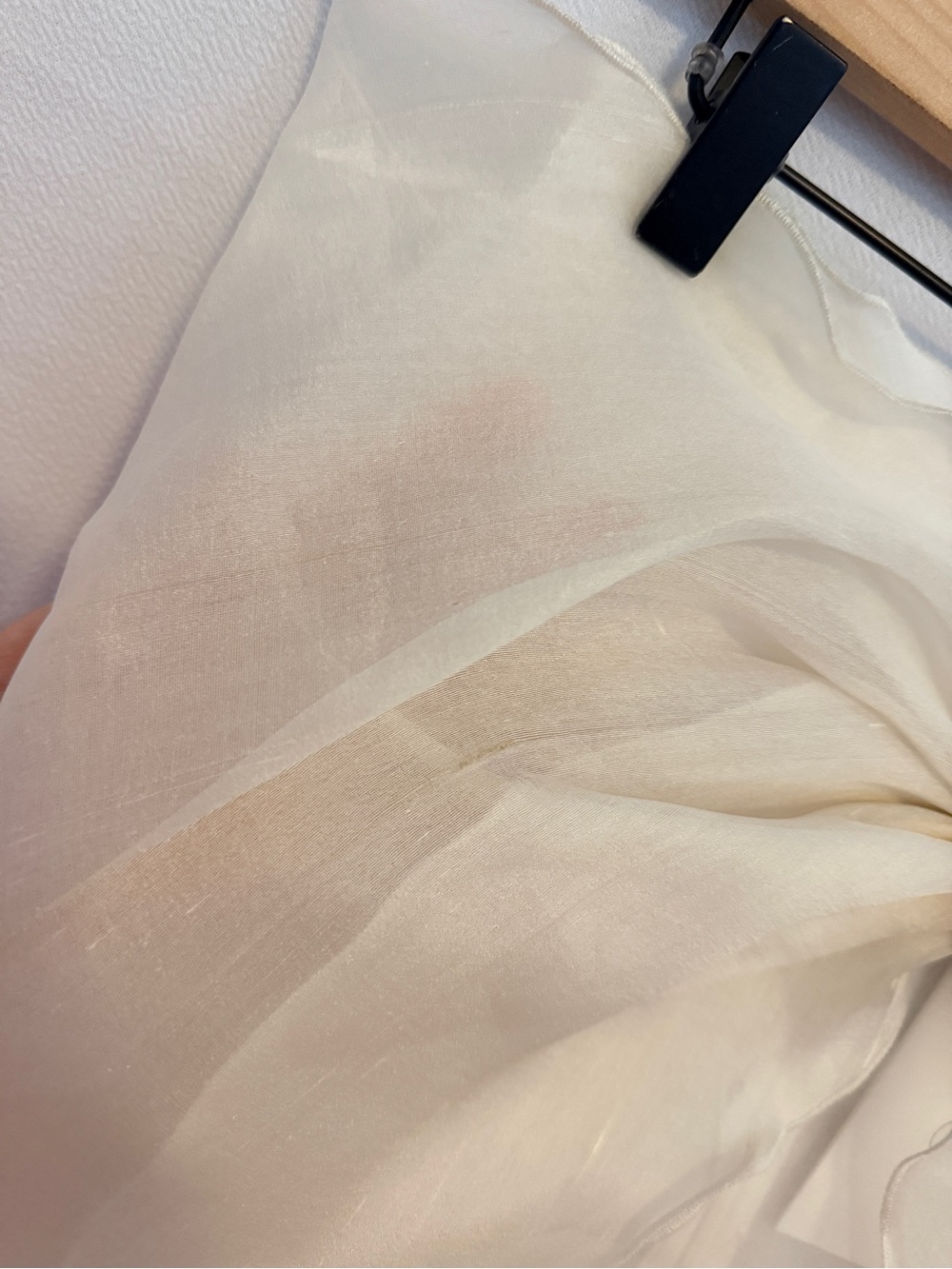 NEW Milkwhite x REVOLVE Organza Midi Skirt With Big Bow in White Cream Sheer XS - Picture 7 of 11